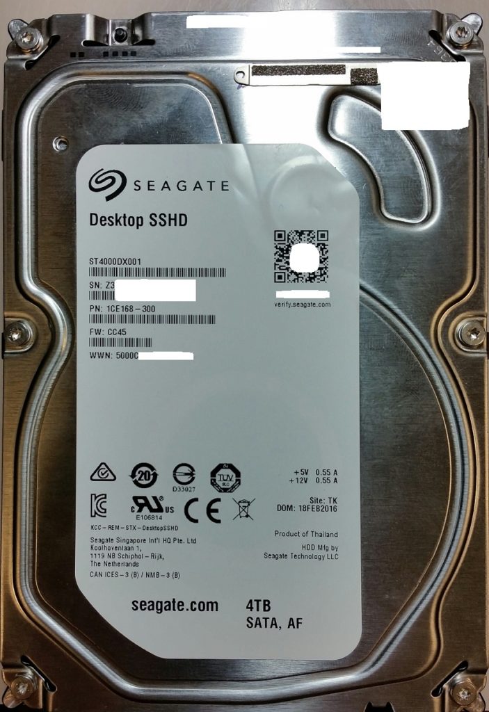 Seagate Hybrid Desktop SSHD 4TB data recovery by QUBEX